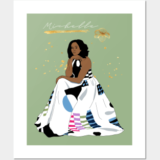 michelle obama official portrait art Posters and Art